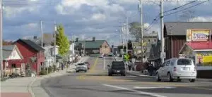 Berlin, OH Small town street with shops in Berlin, OH