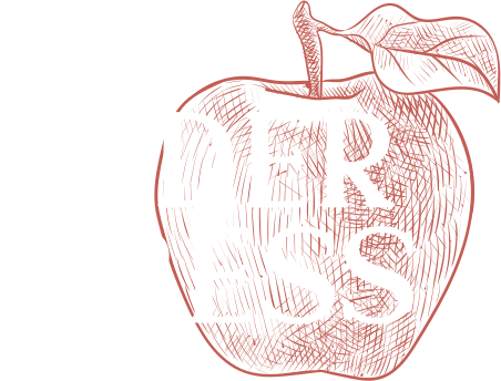 cider press logo white text