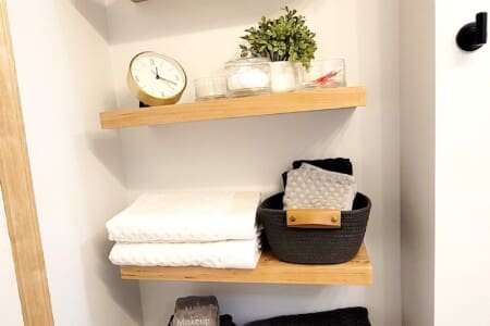 bathroom shelves