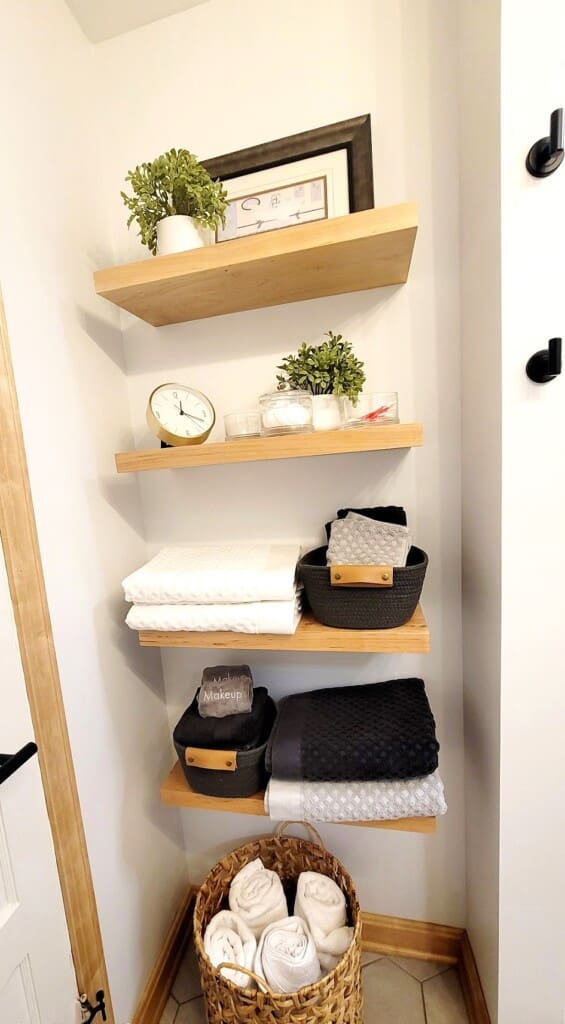bathroom shelves