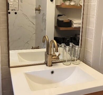 bathroom sink front
