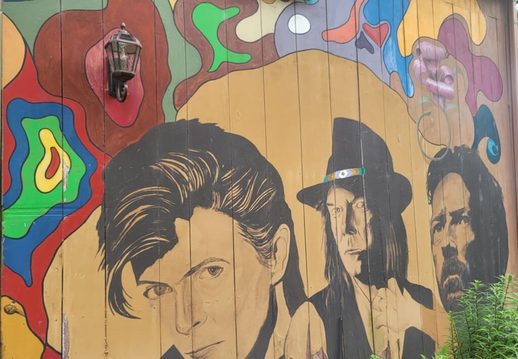Legends of Music Barn, a roadside mural of music legends in Ohio's Amish Country