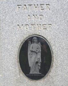 Replica picture of angel statue