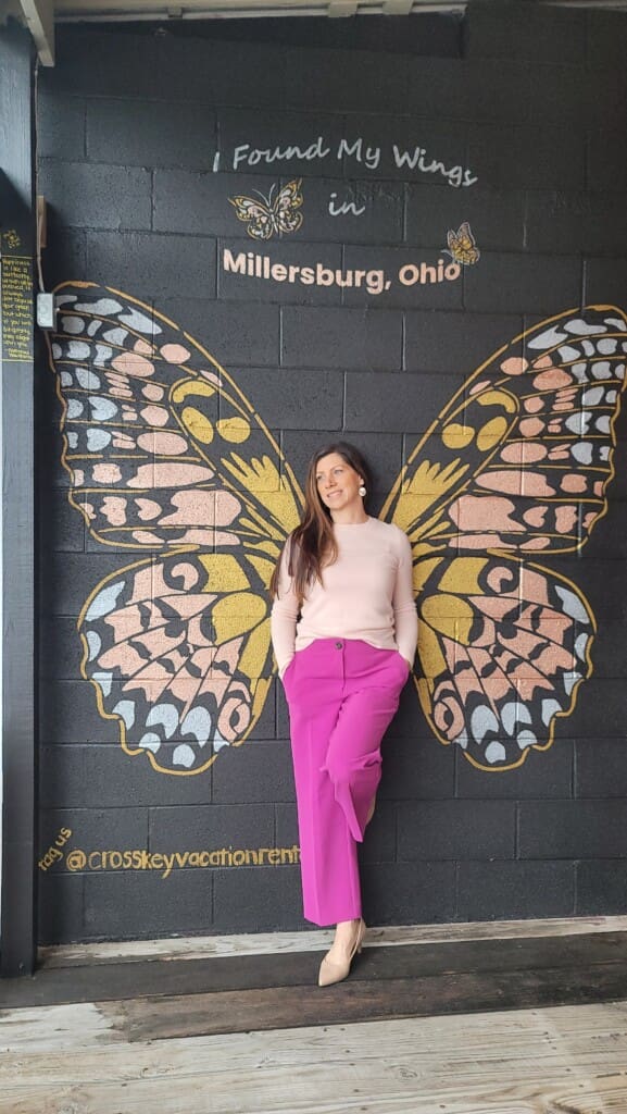 Butterfly wall photo spot at Suite on Jackson, Historic Downtown Millersburg