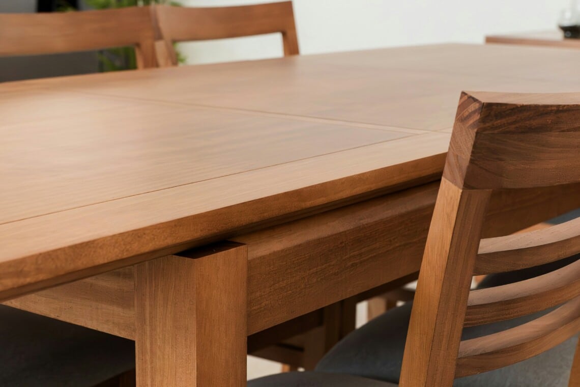 Hardwood furniture on display at an Amish furniture gallery in Holmes County, Ohio